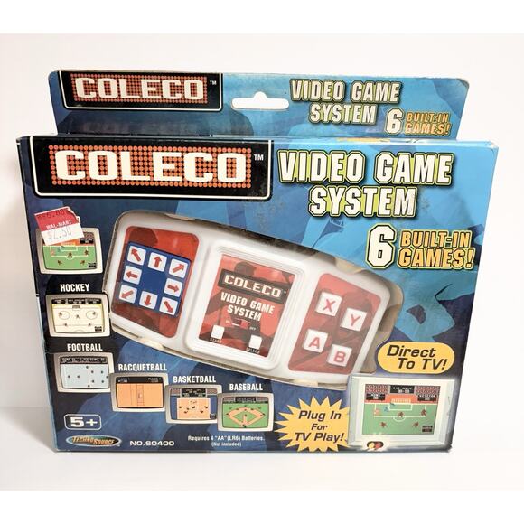 Coleco Video Game System 6 Built In Games Plug N Play TESTED Restro Gaming Sport - Picture 1 of 9